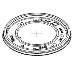 Plastlåg Ø105 mm Flad PS Transparent t/Papbæger 80 cl, 100 stk