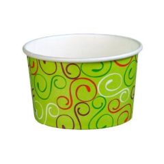 Pap Isbæger Green Twiddle 120/160 ml Ø79 x 43 mm - 50 stk/ps