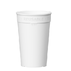 Flergangs Kaffekop to go med låg 30 cl Hvid - 315 stk/pk