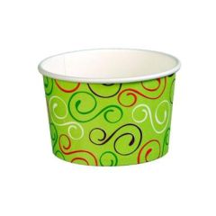 Pap Isbæger Green Twiddle 230/260 ml Ø96 x 60 mm - 50 stk/ps