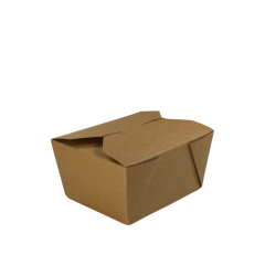 Kraft Kinaæske PE Coated Brun 650 ml - 50 stk/pk
