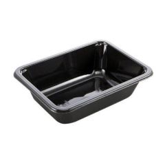 Bakke 1-rum 660 ml 171 x 127 x 50 mm CPET Sort - 744 stk/krt