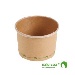 Karton Suppebæger PLA Coated 240 ml Brun - 25 stk/pk
