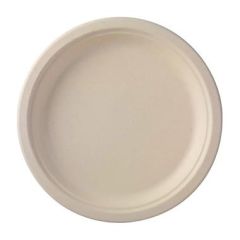 Bagasse Tallerken Greaseproof Natur Ø15 cm - 125 stk/ps
