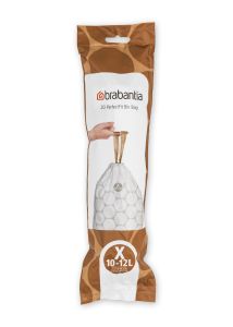 Brabantia Affaldspose X, 10-12 liter Hvid - 20 ps/rl
