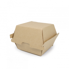 Pap Burgerboks Natur 9 x 9,5 x 9 cm - 50 stk/pk