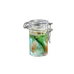 Glas med patentlåg Ø48 x 83 mm 80 ml PS Klar - 10 pk x 24 stk/krt