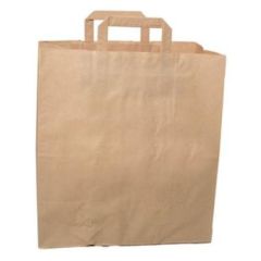 Bærepose 22 L 80 gr m. Hank Papir Brun - 200 stk/krt