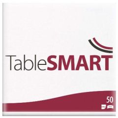 TableSmart Serviet 40x40 Airlaid 1/4 Hvid - 50 stk/pk