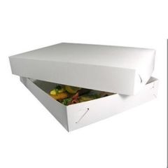 Smørrebrødsæske Hvid - 100 stk/krt