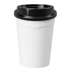 Flergangs Kaffekop to go med låg 25 cl Hvid - 315 stk/pk