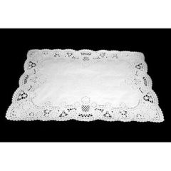 Kagepapir 26x37 cm firkantet udstanset hvid - 500 stk/krt
