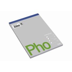 Telefonblok A5 ulinieret 60 g stub m/perf. u/huller - 5 stk/pk