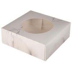 Pap Kageæske m. rude S-Line 220 x 220 x 100 mm - 100 stk/krt