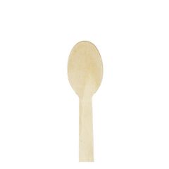Træ Ske Bionedbrydelig 160 mm - 100 stk/pk