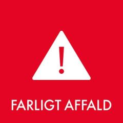 Piktogram til affaldssortering 12 x 12 cm farligt affald