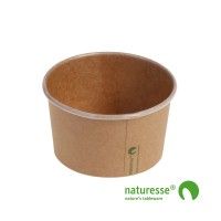 Kraft/PLA Isbæger m. naturesse logo 360 ml Brun- 50 stk/pk