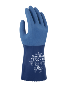 Showa CS720 Nitril kemikaliehandske 30 cm Str. 9 Blå