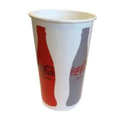 Pap Kolddriksbæger Coca Cola 80 cl - 25 stk/ps