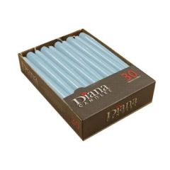 Antiklys 7.5 timer, Ø22 x 245 mm, Isblå - 30 stk/pk