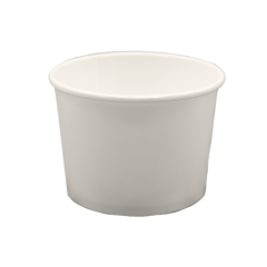 Pap Suppebæger 360 ml/12 oz Ø90 mm Hvid - 50 stk/pk