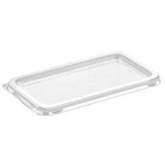 Plastlåg185x105x85 mm Firkantet APET t/Kageboks - 560 stk/krt