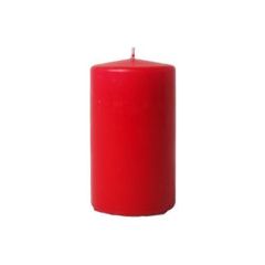 Bloklys Brændetid 40 timer, Ø60 x 120 mm, Rød - 12 stk/krt
