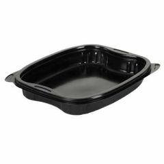 Bakke Bistro 1-rum 500 ml 190 x 155 x 30 mm PP Sort - 6 pk x 50 stk/krt