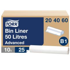 Tork Affaldspose 50 L t/affaldsspand B1 Transparent - 10 rl/krt