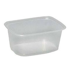 Salatbæger 250 ml Rektangulær PP Klar - 100 stk/pk