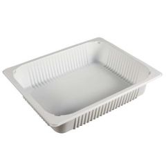 Bakke 4200 ml 325 x 265 x 65 mm Kraftig PP Hvid - 92 stk/krt