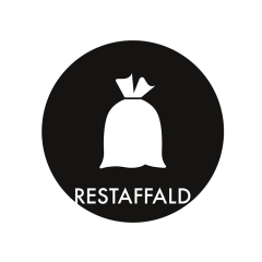 NRW Piktogram til affaldssortering, restaffald - 1 stk