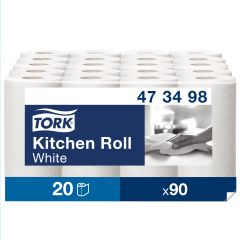 Tork Køkkenrulle Advanced Plus 2 lag Hvid - 5 pk x 4 Rl/krt.