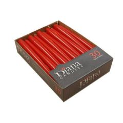 Antiklys Brændetid 7.5 timer, Ø22 x 245 mm, Rød - 30 stk/pk