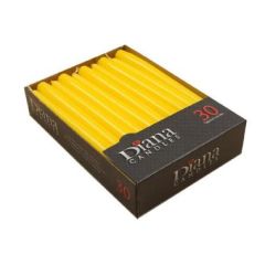 Antiklys Brændetid 7.5 timer, Ø22 x 245 mm, Gul - 30 stk/pk