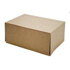Kageæske m/hængslet låg Brun 140x110x80 mm - 500 stk/krt