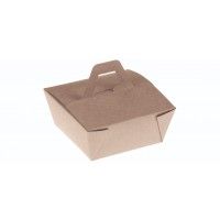 Bambus/PLA Take away Box 110 x 110 x 65 mm Brun - 50 stk/pk