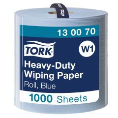 Tork W1 Aftørringsrulle Kraftig 2-lag 0.369 x 340 m Blå