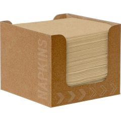 Dunisoft Bio cocktailserviet 20 x 20 cm FSC i papdispenser - 24 pk x 50 stk/krt