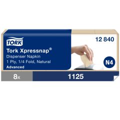 Tork N4 Xpressnap Serviet 1 lag, Natur - 8 pk x 1125 stk/krt
