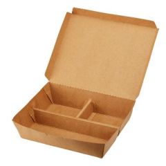 Karton/PE Boks 3-rum 208 x 172 x 50 mm Brun - 100 stk/ps
