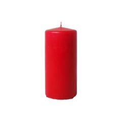 Bloklys Brændetid 60 timer, Ø60 x 180 mm, Rød - 12 stk/krt
