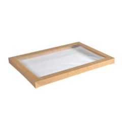 Låg Glance 45.5 x 31.3 x 3 cm Pap/PLA m. rude - 50 stk/krt