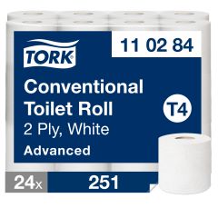 Tork T4 Toiletpapir Advanced, 2 lag - 24 rl/krt