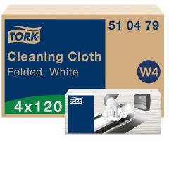 Tork W4 Aftørringsklud - 120 stk/pk
