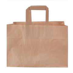 Bærepose 17 L 70 gr m. Hank Papir Brun - 200 stk/krt