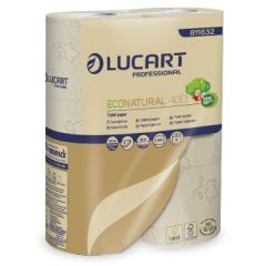 Toiletpapir Natural 2-lag 44 m Genbrugsfiber - 5 pk x 6 rl/krt