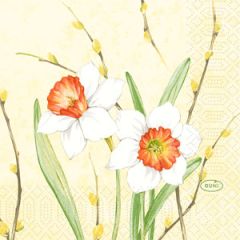 Duni Serviet 24 x 24 cm 3-lag Daffodil Joy - 50 stk/pk