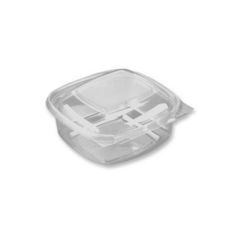 Plastbakke SquarePac 250 ml Hængslet låg APET Klar - 6 pk x 100 stk/krt