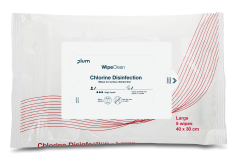 Plum Desinfektion Serviet Wipe m/klor - Large 40x30 cm 5 stk.